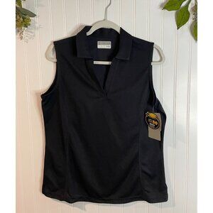PGATour Airflux Sleeveless Womens Golf Polo Shirt UPF 50 Black L